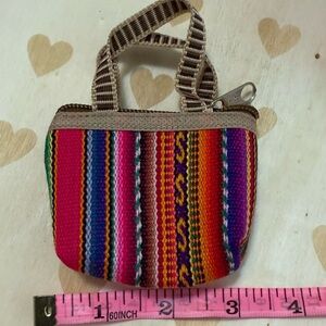 Peruvian Colorful Striped Women's coin purse